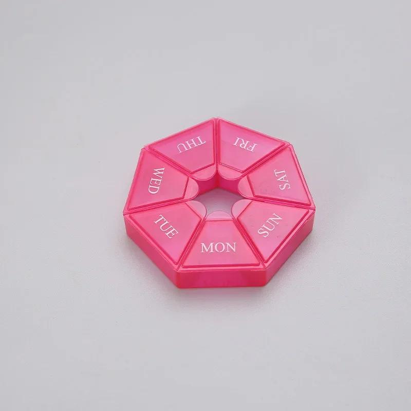 Mini Pill Case Portable Travel Vitamin Pill Box Pills Cases Container Organizer Storage Tablets 7 Days Grids Medicine Fish Oils