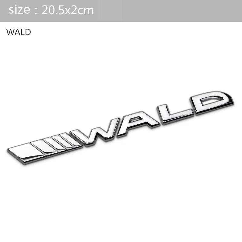 IXEA6 3D Metal Sticker WALD Black Bison Logo Car Side Fender Rear Trunk Emblem Badge Accessories For Mercedes-Benz A/B/GLA/CLA AMG