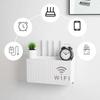 Adhesive Wall Mount Organizer for WiFi Router & Set-Top Box No-Drill Electronics Shelf with Cable Management