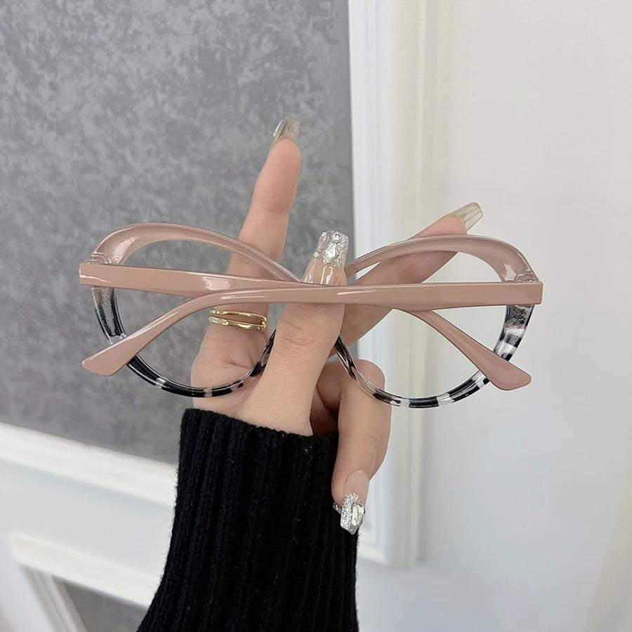 Elegant Oval Glasses Unisex Fashion Frame Clear Transparent Lens Classic Circular Eyewear for Women Men
