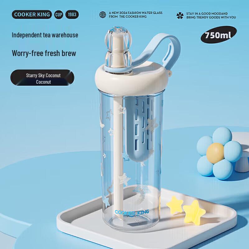 Chui Da Huang 750ml Tritan Straw Water Bottle