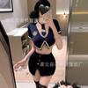 Sexy Lingerie Hot Hollow Policewoman Uniform Sexy Professional Stewardess Navy Cosplay