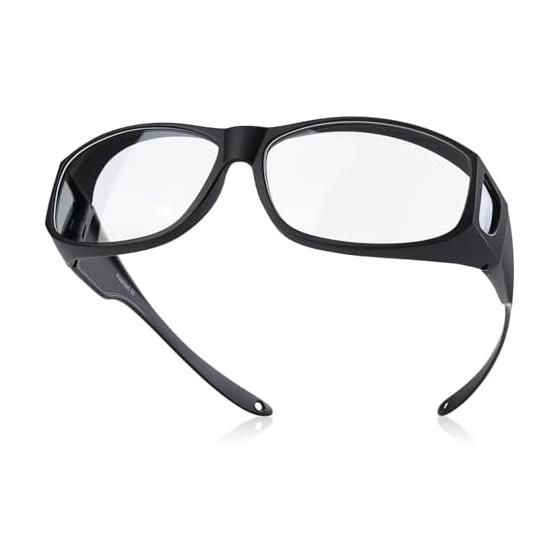 [TINHAO] Blue Light Cutting Overglasses PC Glasses Test Card Included Pollen and Droplet Prevention Protective Glasses Over Prescription Glasses