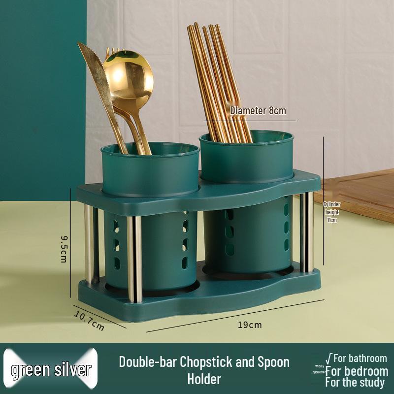 Multifunktionales Küchenregal: Messer- und Stäbchenhalter mit Gabelaufbewahrung