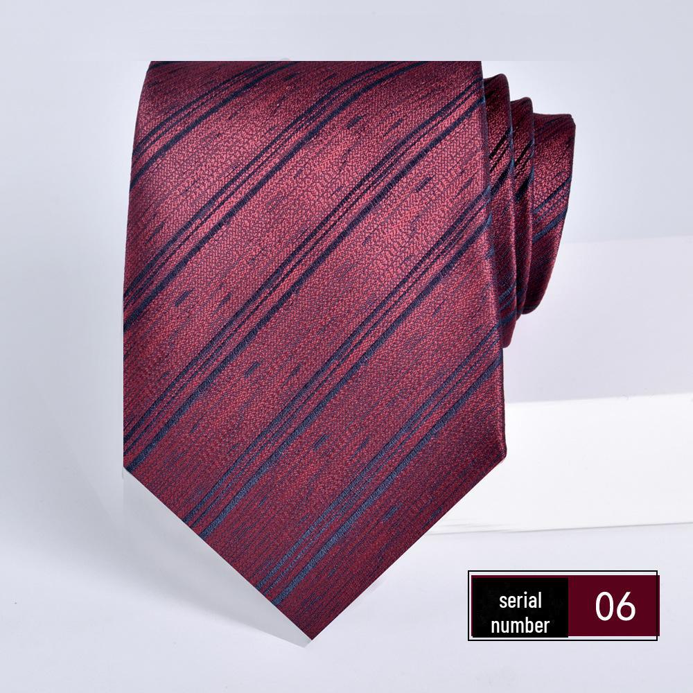 Wine Red Jacquard Tie for Men - Formal Business, Wedding, and Groom 8cm Executive Style