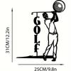 1 st Golf på gren Stål Silhuett Metall Väggkonst för Hem, Gård & Uteplats, Utomhus Staty Stake, Perfekt Juldekoration