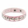 Modern Unisex Spiked Wrist Bangle Bracelet Featuring PU Leather And Stylish Metallic Detail For Everyday Wear
