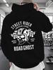 Street Rider Americanlegend New Fashion Men's Back-printed Sweatshirt Couple Hoodie Versatile Sports and Casual Loose Hoodie - Cas