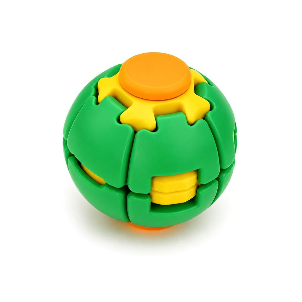 DOWMOO Spin & Press Decompression Fidget Ball - Multi-Color Interactive Stress Relief Toy