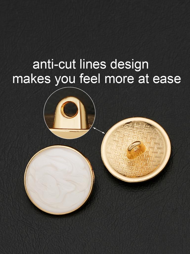 10Pcs/Bag Exquisite And Beautiful Round Tassel Metal Button Clothing, Luggage, Jewelry Accessories