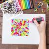 Geometric Square Texture DIY Stencil for Painting and Journaling