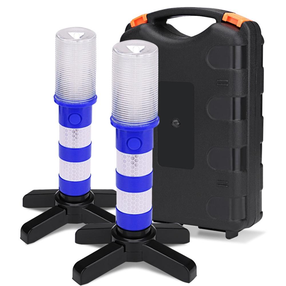 High Visibility Emergency Roadside Flares Telescopic Baton Safety Strobe Light Roadside Assistance