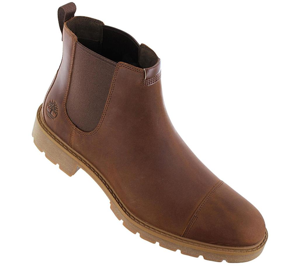 Timberland Elmhurst Mid Chelsea Boot - Men's Ankle Boots Leather Brown TB0A29N5-F13 ORIGINAL