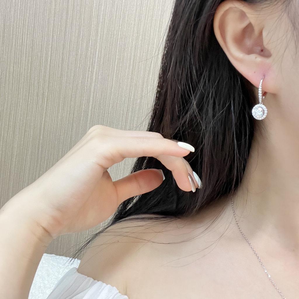 2024 Neue Heiße Marke Vintage Diamant Ohrringe für Frauen Luxusschmuck Modedesigner Ohrhänger Reines 925 Silber Damen Stecker