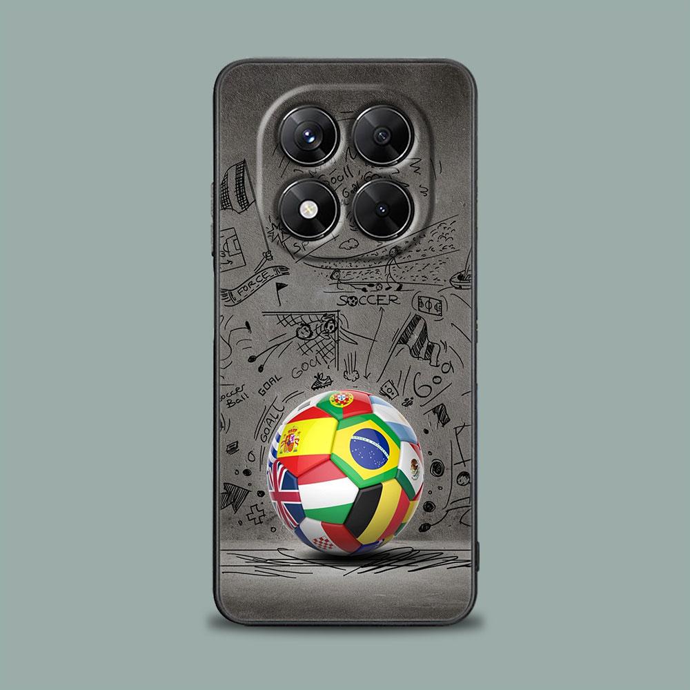 Fire Football Soccer Ball Phone Case for Xiaomi Redmi 15C 14C 12C 13C 4G Redmi Note 15 14 13 12 11 10 Pro Plus 5G 12S Soft Cover