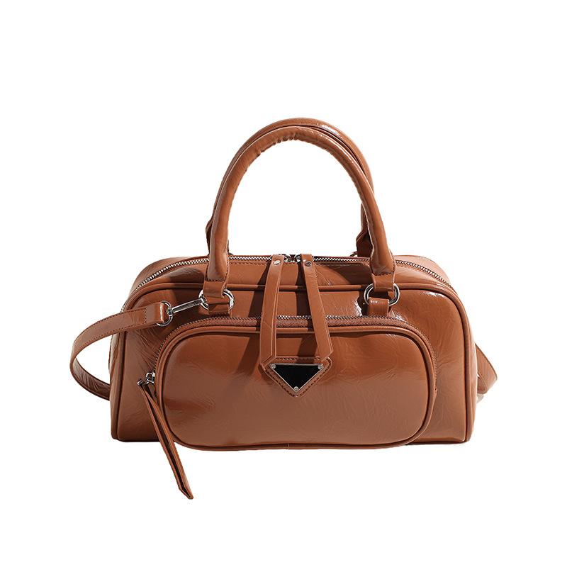 

Новая высококлассная портативная сумка для боулинга, женская модная сумка-тоут для поездок, женская трендовая дорожная сумка на плечо 31*15*8 коричневый