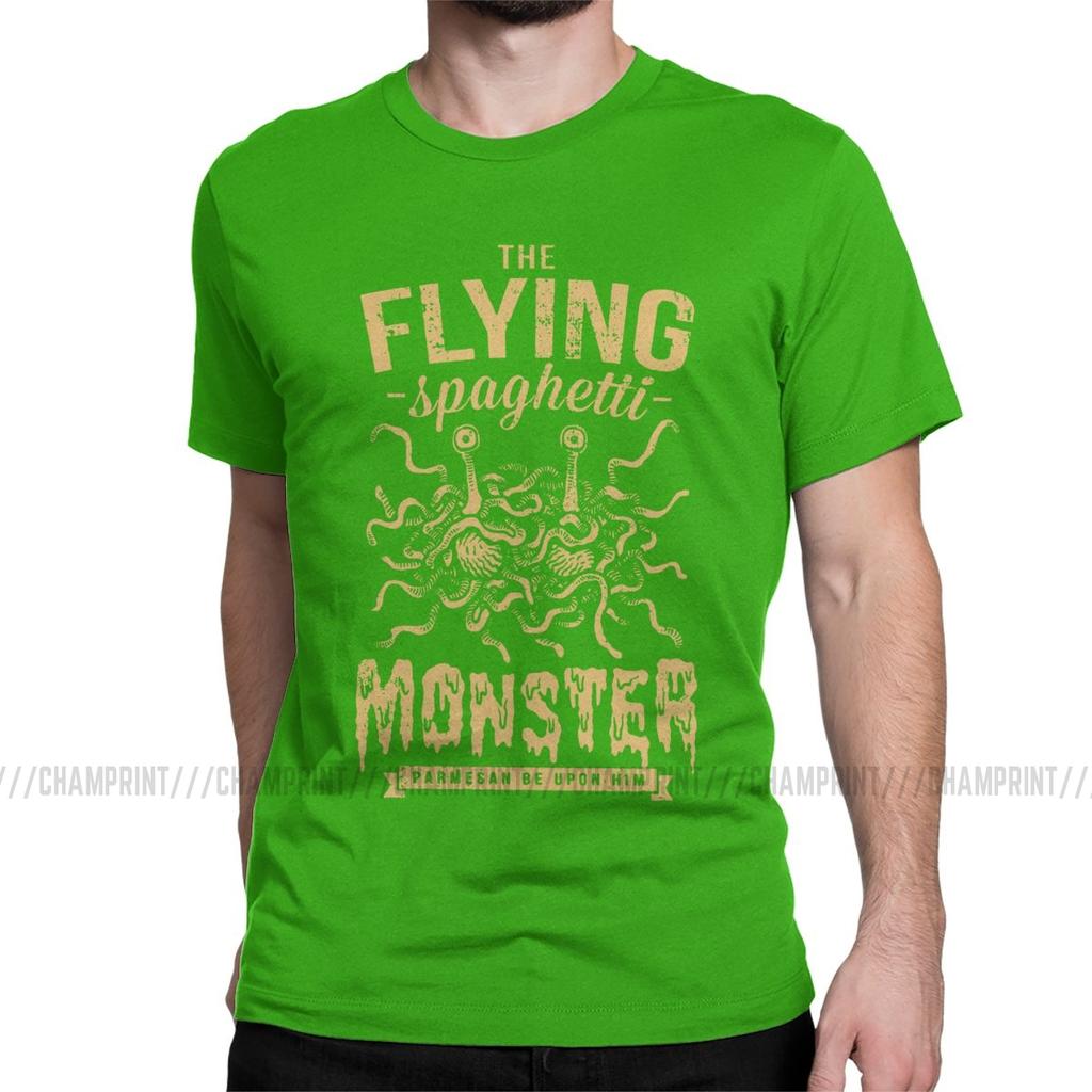 The Flying Spaghetti Monster T Shirt Men Funny T Shirt Round Neck Flying Spaghetti Monsterism Pastafarianism
