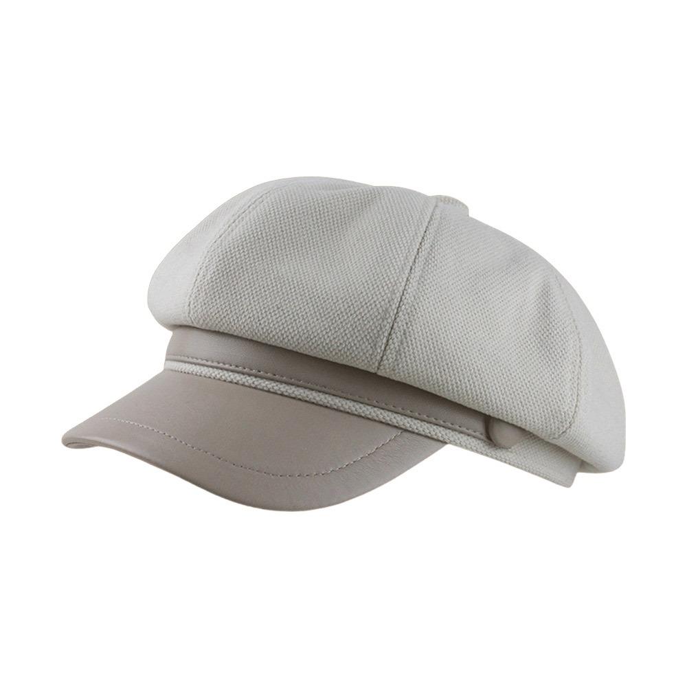 New Solid Color Octagonal Cap Windproof Adjustable Newsboy Hat Warm Pumpkin Hat