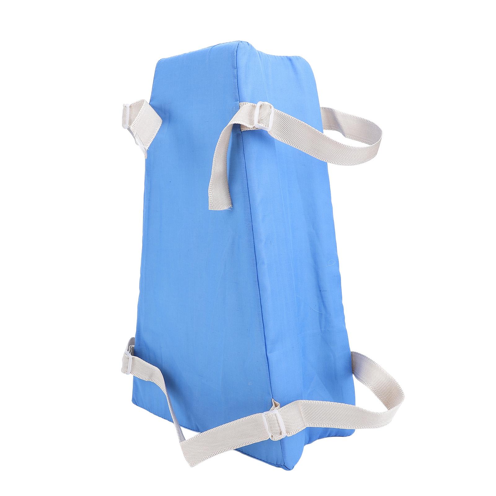 

Трапециевидная позиционная подушка с ремнями, синяя, с канавками, многофункциональная, удобная, портативная, для нижнего сустава