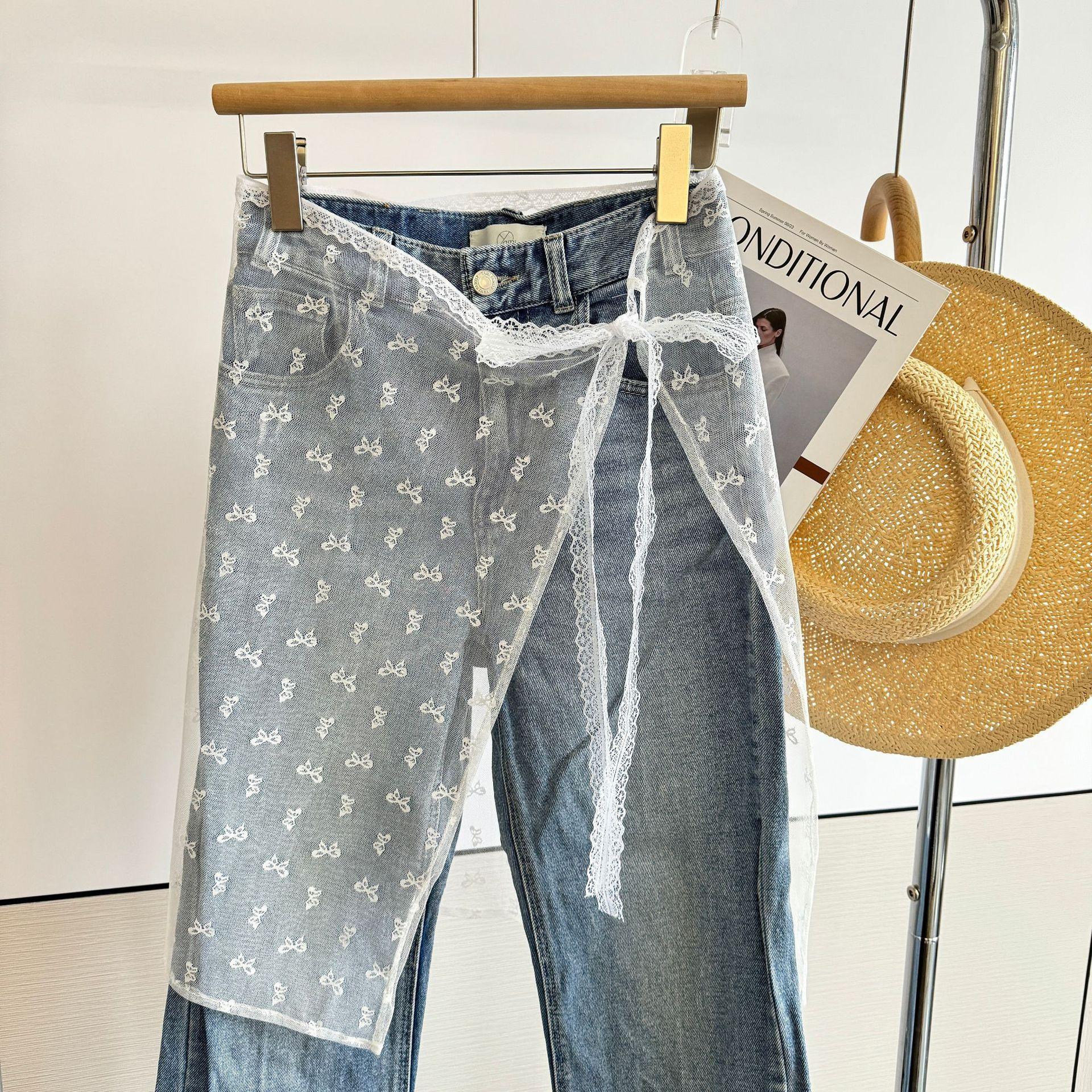 

Новая весна-лето Многослойная юбка Цельная юбка с завязками в балетном стиле Джинсовый фартук Женские юбки Универсальные модели Модные милые юбки для девочек 1PCS