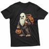 Bigfoot Halloween Costume Sasquatch Ghost Pumpkin T-Shirt