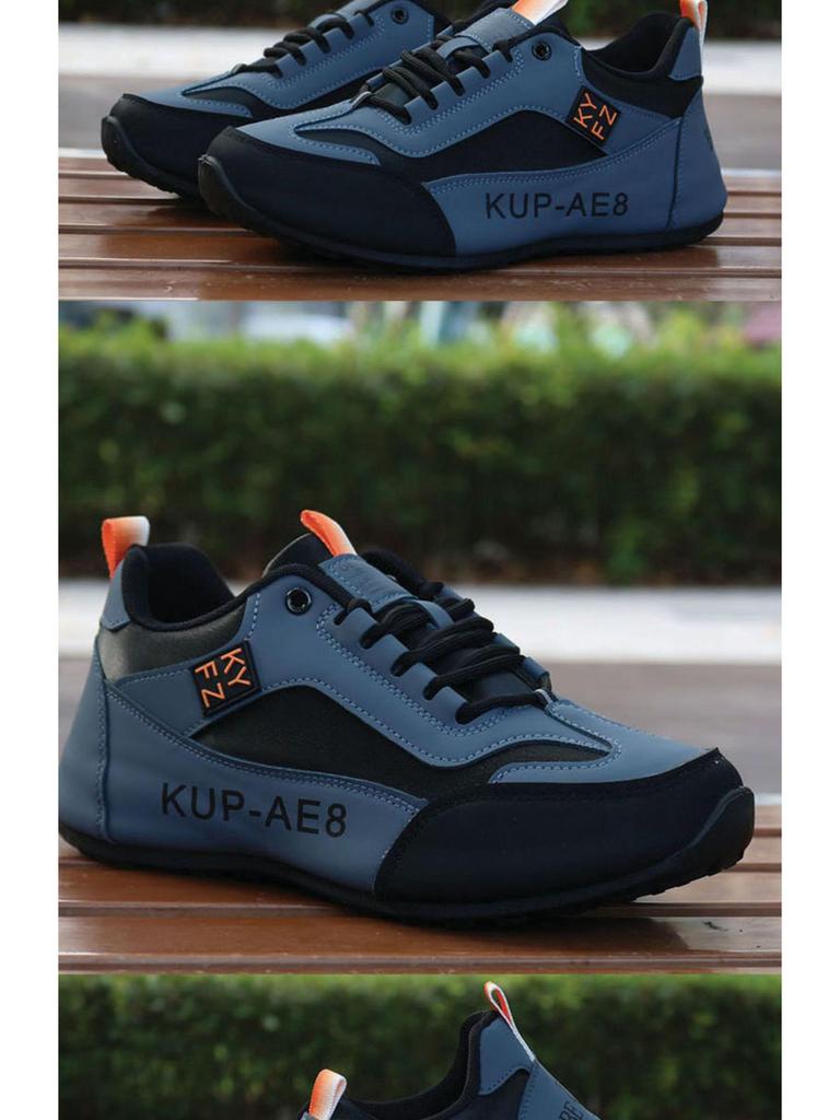 Brand Men's 2025 Waterproof Leather Sneakers - Non-Slip, Versatile Casual Shoes for Spring and Autumn