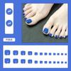Chic French Diamond Flash Toenail Art: Sweet & Cool Fake Nails for Feet