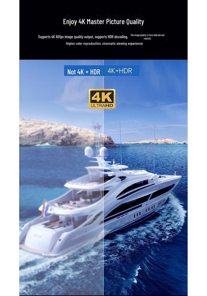Caixa de TV Inalámbrica 4K HD 2025 para Casa – Transmita e Espelhe Tudo