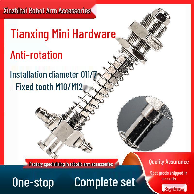 Tianxing Large Head M10/12 Vacuum Suction Cup Gripper Adapter with Anti-Rotation Hex Bracket. M10 Side Air Inlet