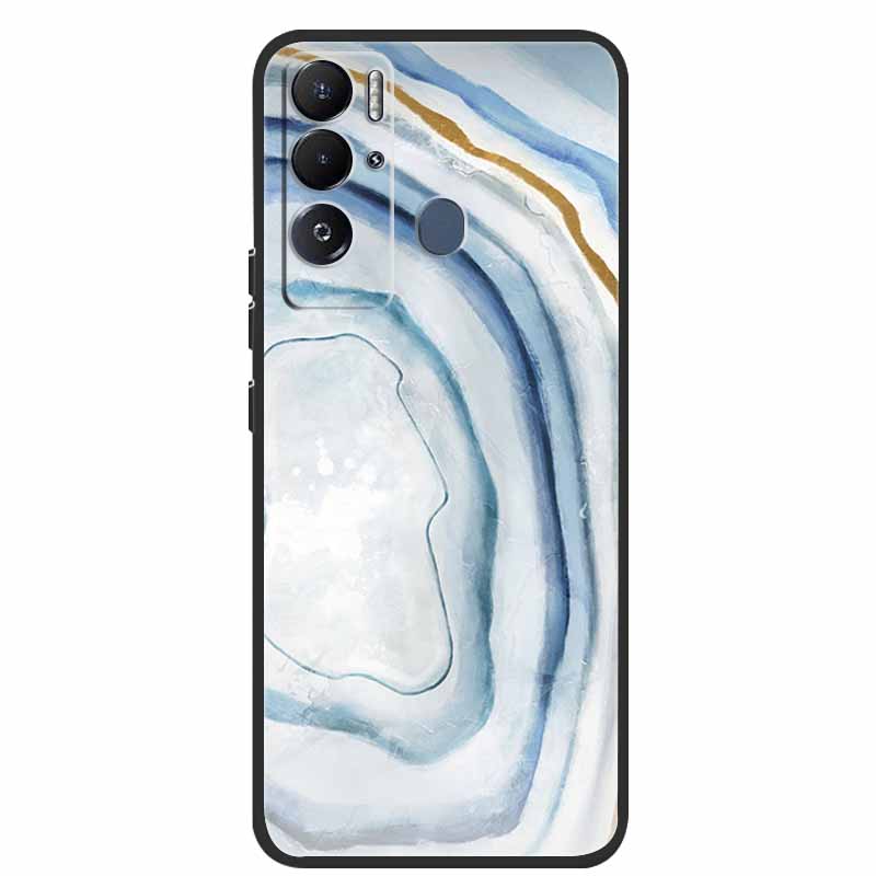 For Tecno Pova Neo Case Marble Soft Silicone Back Cover Phone Case for Tecno Pova Neo Bumper Coque LE6 Shockproof PovaNeo Funda