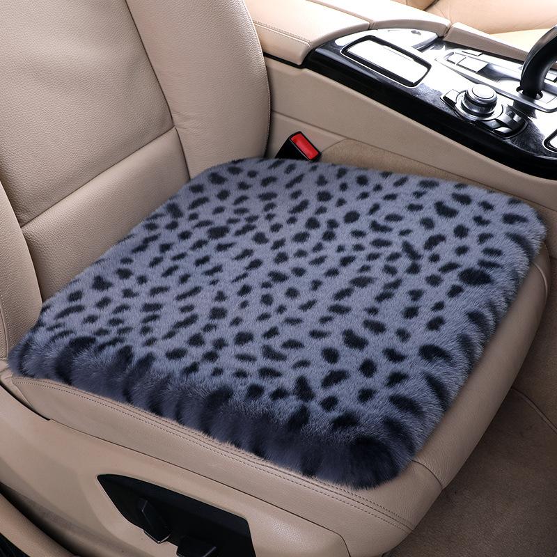 

Плюшевий чохол для автомобільного сидіння з леопардовим принтом М’яка зимова тепла подушка для автомобільного сидіння Зручний для шкіри універсальний захисний чохол для автомобільного крісла, який можна мити