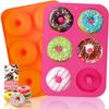 Silikon-Donutform mit 6 Löchern, Bagelform, antihaftbeschichtet, hitzebeständig, Mini-Cupcake-Form, Donut-Maker, Backwerkzeug
