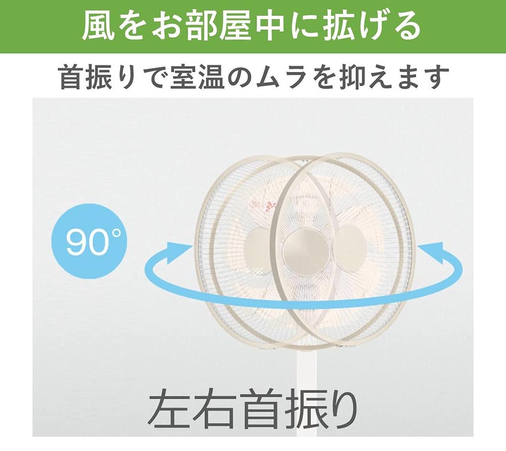 Panasonic Living Room Fan DC Motor with Temperature Silky Beige Sensor, Off/on Timer, F-CU338-C