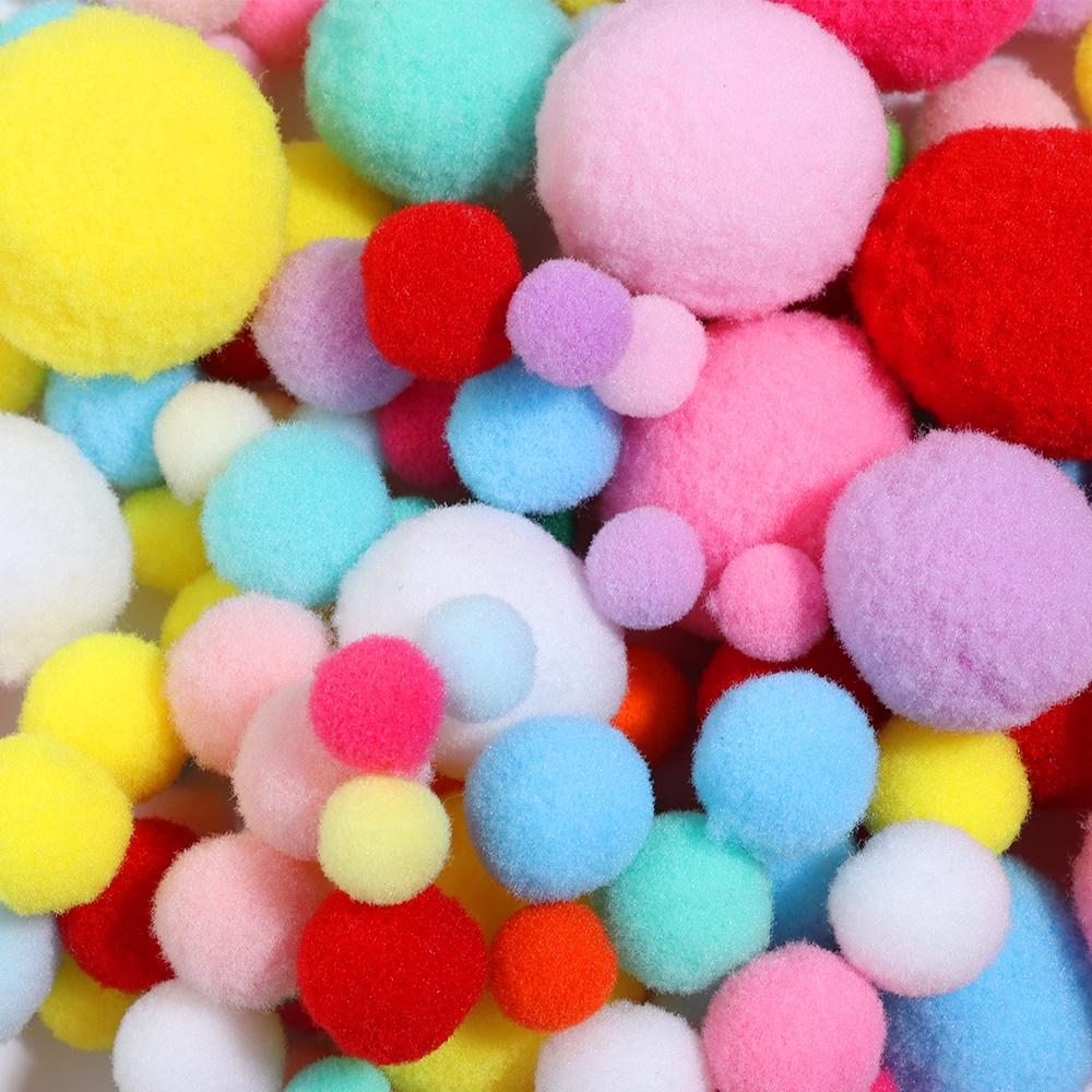 1/1,5/2/2,5/3mm Weiche Pompons Bunt Hohelastisch Flauschiger Plüschball DIY Handgenäht Kinderspielzeug Schuhe Hut Heimdekorationszubehör