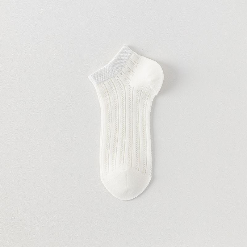 Women's Socks, Summer Thin Short Socks, Mesh Breathable Ultra-thin Cotton Socks, Shallow-mouthed Low-top Boat Socks