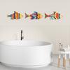 3 Pezzi Pesci in Legno Decorazione Murale Nautica, Arte Murale Pesce Rustico Estivo, Tema Costiero Oceanico Ornamenti da Appendere Vintage per Casa, Casa sul Lago, Bagno