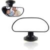 Car Baby Rotating Interior Auxiliary Shatterproof Suction Cup Easy Back Baby 1 Piece Mirror, 360° Wide-Angle Mirror, Mirror, Glass, Attachment,
