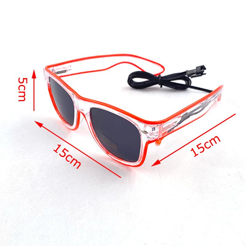 Light Up Led Glasses Neon Party Luminous Glasses EL Wire Glowing Sunglasses Novelty Gift for Adult Glow Bright Light Supplies