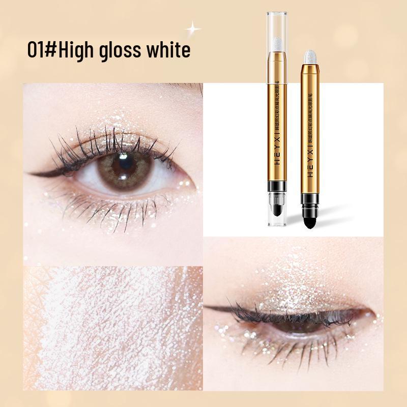 HEYXI Han Yuanyi Smudge-proof Highlighting Eyeshadow Stick - Brightening Under-eye Pen with Fine Shimmer, Double-ended for Easy Eye Makeup