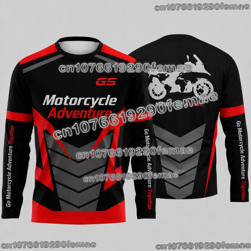 GS Adventure Motorrad Breathable Long Sleeve Riding Jersey Outdoor Motorcycle Travel Shirt Lightweight Touring Apparel For Rider