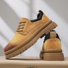 Męskie Skórzane Buty Casual Nowe Retro Gruba Podeszwa Odporne na Ścieranie Wygodne Sznurowane Płaskie Sneakersy Outdoorowe Męskie Buty do Chodzenia