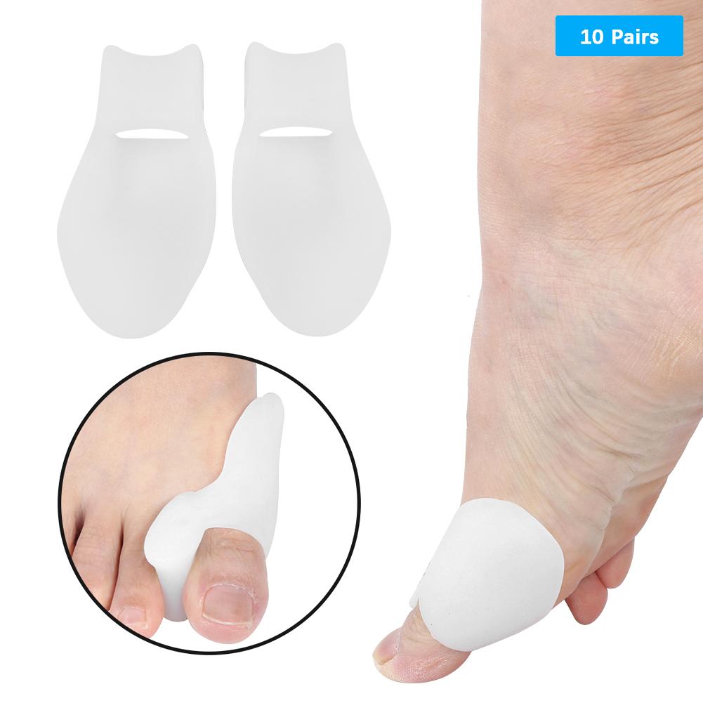 10 Pairs Reusable Toe Separator Silicone Soft Comfortable Insole Correction Foot Pad