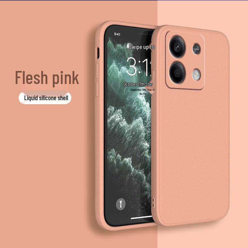 

Совместимый чехол для телефона для Redmi Note 14, Note 15 и Note 15 Pro - Полное покрытие из жидкого силикона, дизайн с прямыми краями Redmi Note14 Pro 4G International