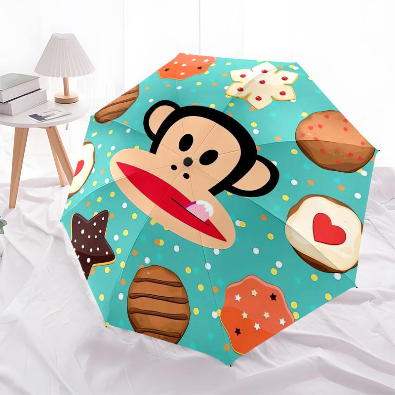 1pc Paul Frank Cookies Collection Umbrella with Plastic Handle,Suitable for All Seasons Home Travel Outdoor UmbrellaM1361