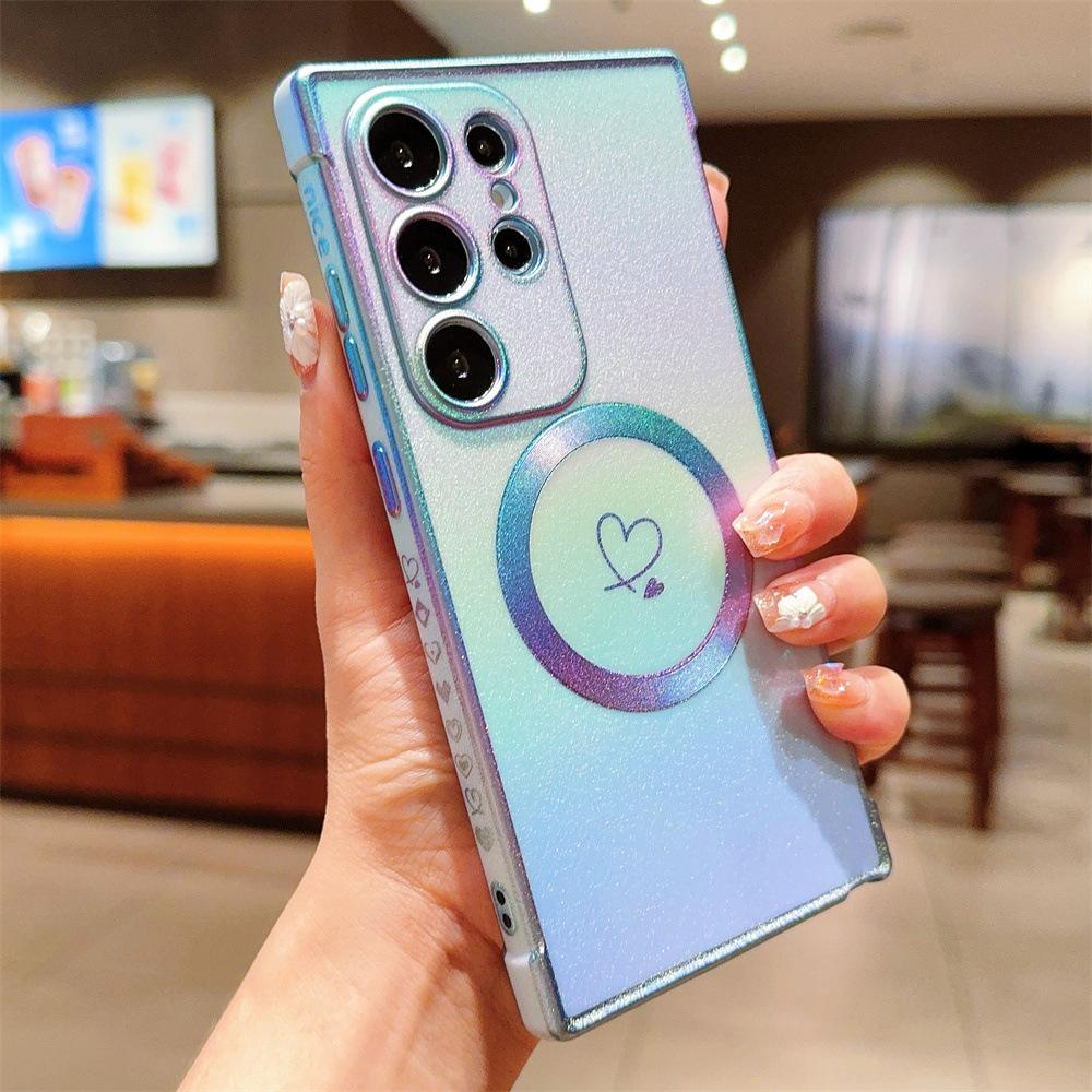 Electroplated silk pattern magnetic suction Samsung S11 Apple iPhone11 sand powder soft case mobile phone case protective case S11