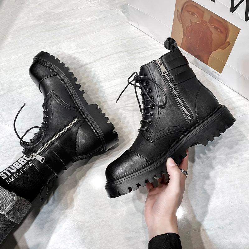 Martin boots men's high-top British style trend locomotive leather boots spring and summer high tooling boots long boots 12518-Y