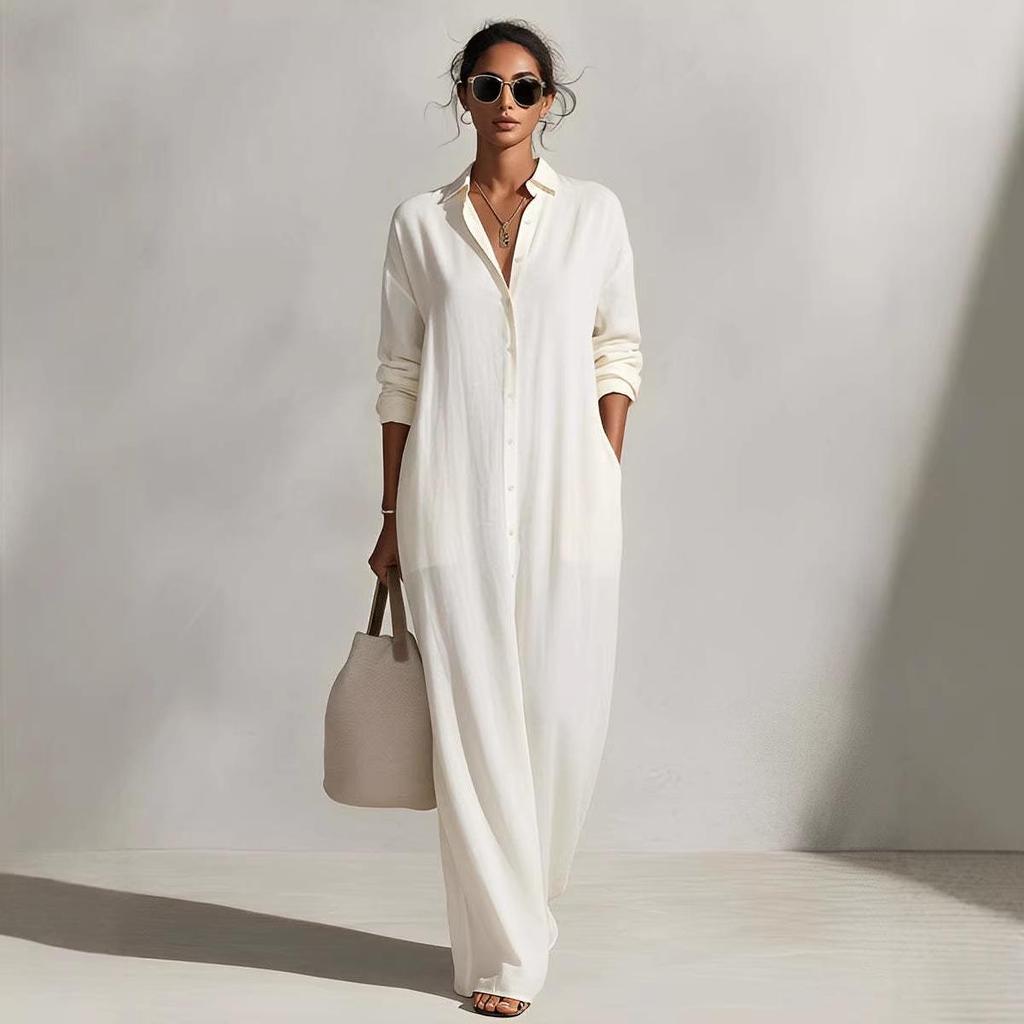 2026 Women's Fashion Casual Long Sleeve Cardigan and Skirt Dress