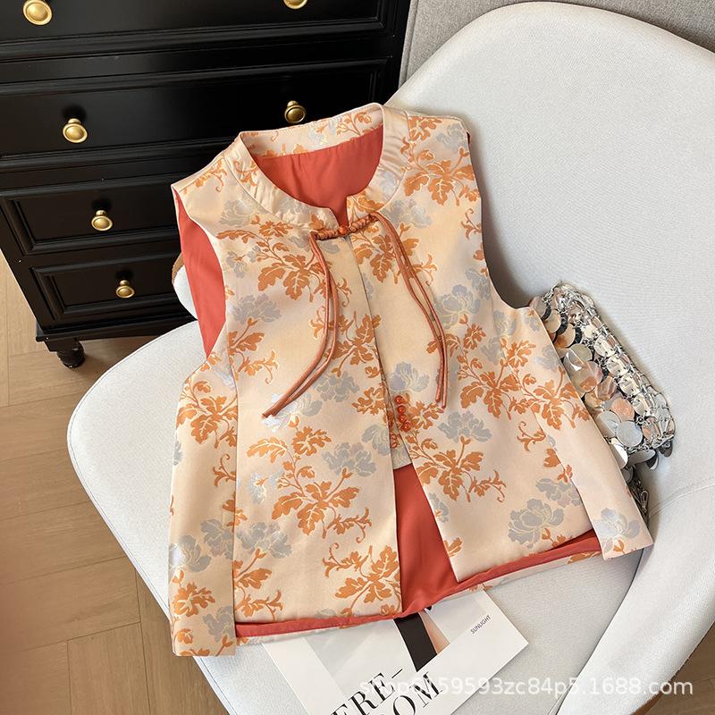 2025 Mom Spring Clothing Foreign Style Vest New Elderly Early Spring Fashion Vest Vest