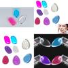 Premium Jelly Silicone Powder Puff Kit Soft Resilient Leaf Waterdrop Shape Easy To Wash
