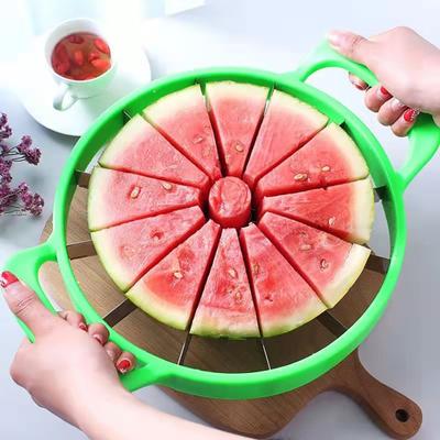 Tăiător de pepene verde Tăiător de fructe din oțel inoxidabil cu mâner confortabil antiderapant Instrument de feliere de pepene verde Aprovizionare acasă